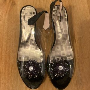 Black & Clear Sandals
